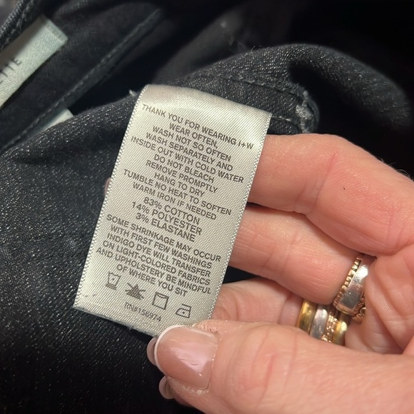 Imogene + Willie Josette High Rise Slim Fit Jeans Size 32 in Black Wash Denim - Picture 12 of 12